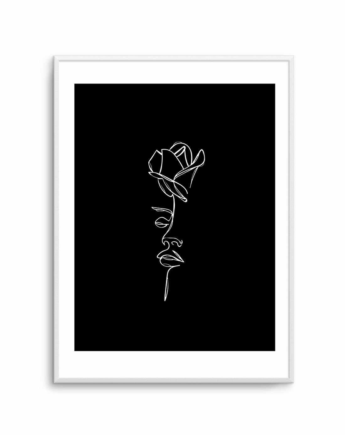 Her Wild Rose | B&W Art Print-PRINT-Olive et Oriel-Olive et Oriel-A4 | 8.3" x 11.7" | 21 x 29.7cm-Unframed Art Print-With White Border-Buy-Australian-Art-Prints-Online-with-Olive-et-Oriel-Your-Artwork-Specialists-Austrailia-Decorate-With-Coastal-Photo-Wall-Art-Prints-From-Our-Beach-House-Artwork-Collection-Fine-Poster-and-Framed-Artwork