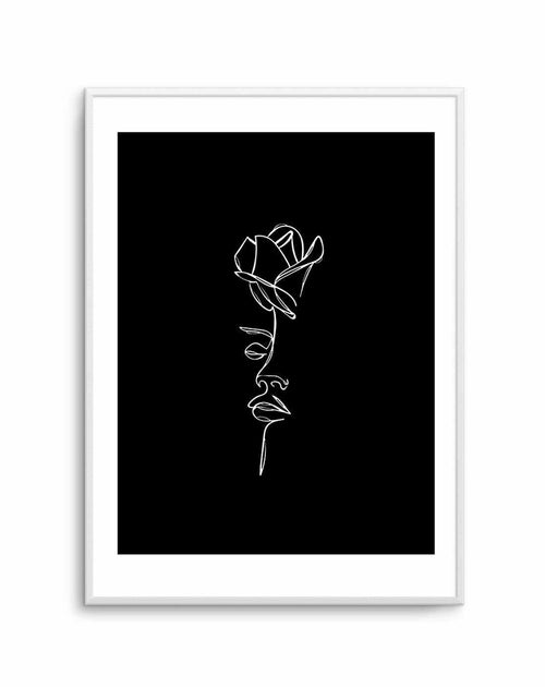 Her Wild Rose | B&W Art Print-PRINT-Olive et Oriel-Olive et Oriel-A4 | 8.3" x 11.7" | 21 x 29.7cm-Unframed Art Print-With White Border-Buy-Australian-Art-Prints-Online-with-Olive-et-Oriel-Your-Artwork-Specialists-Austrailia-Decorate-With-Coastal-Photo-Wall-Art-Prints-From-Our-Beach-House-Artwork-Collection-Fine-Poster-and-Framed-Artwork