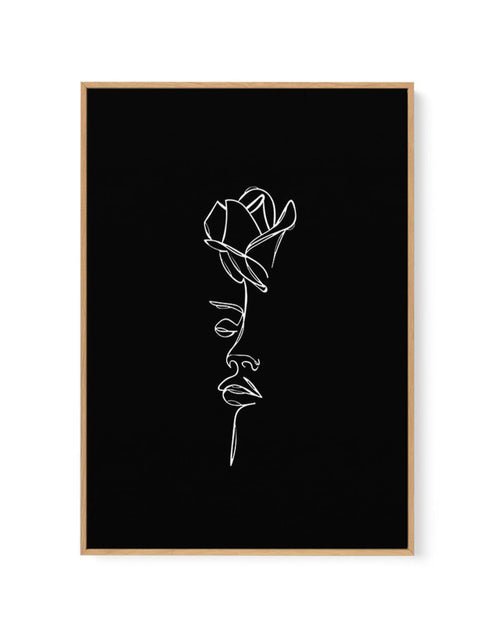 Her Wild Rose | B&W | Framed Canvas-CANVAS-You can shop wall art online with Olive et Oriel for everything from abstract art to fun kids wall art. Our beautiful modern art prints and canvas art are available from large canvas prints to wall art paintings and our proudly Australian artwork collection offers only the highest quality framed large wall art and canvas art Australia - You can buy fashion photography prints or Hampton print posters and paintings on canvas from Olive et Oriel and have t