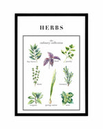 Herbs Art Print-PRINT-Olive et Oriel-Olive et Oriel-A5 | 5.8" x 8.3" | 14.8 x 21cm-Black-With White Border-Buy-Australian-Art-Prints-Online-with-Olive-et-Oriel-Your-Artwork-Specialists-Austrailia-Decorate-With-Coastal-Photo-Wall-Art-Prints-From-Our-Beach-House-Artwork-Collection-Fine-Poster-and-Framed-Artwork