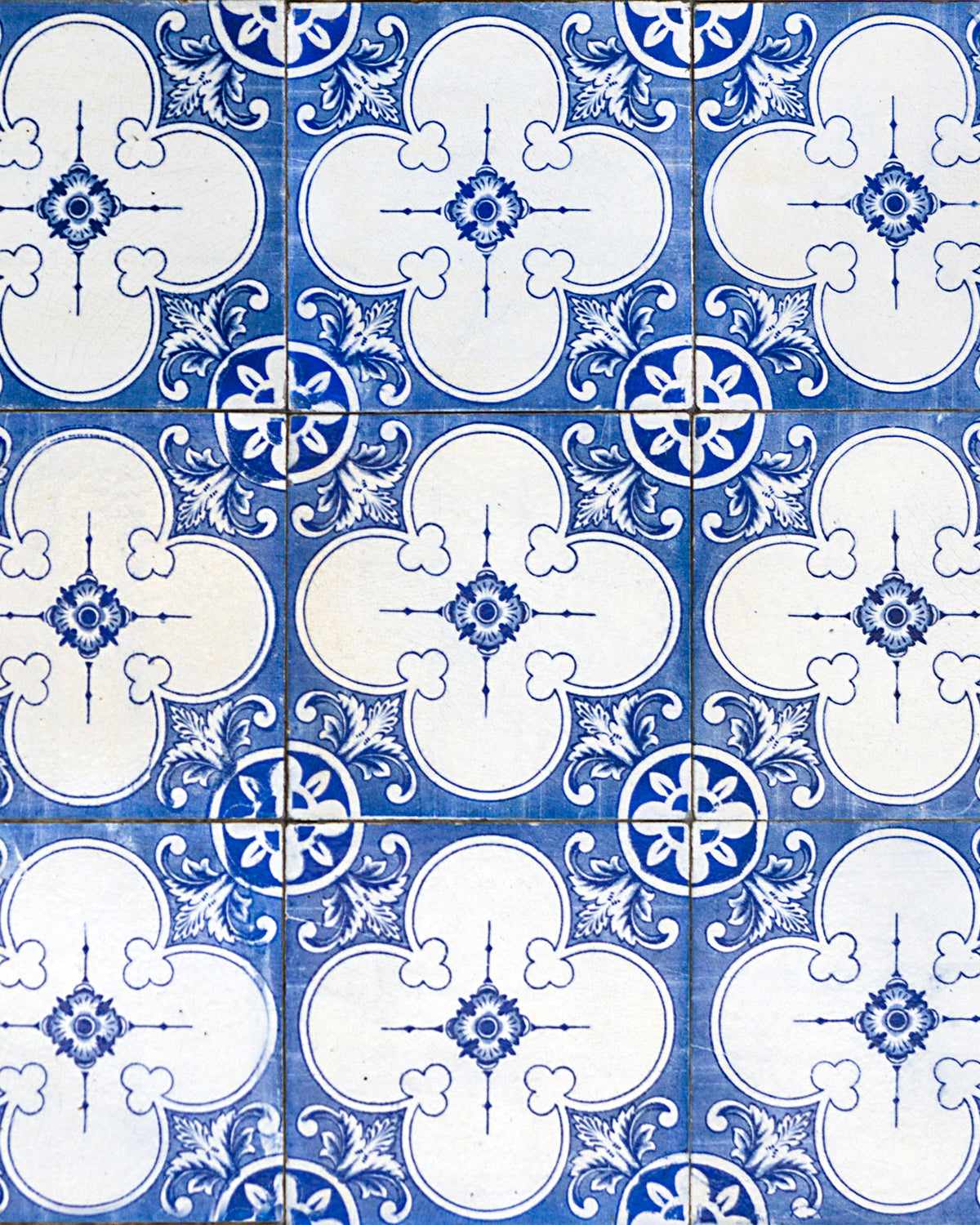 Royal Blue Tile Wallpaper