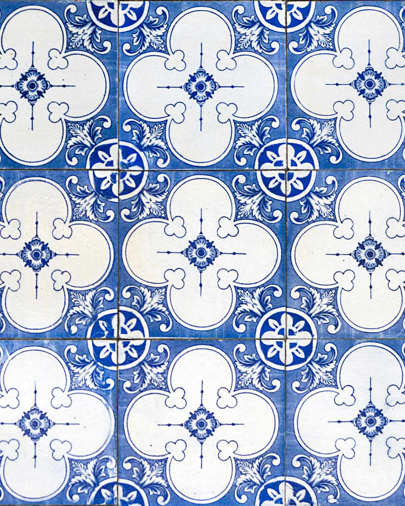 Royal Blue Tile Wallpaper