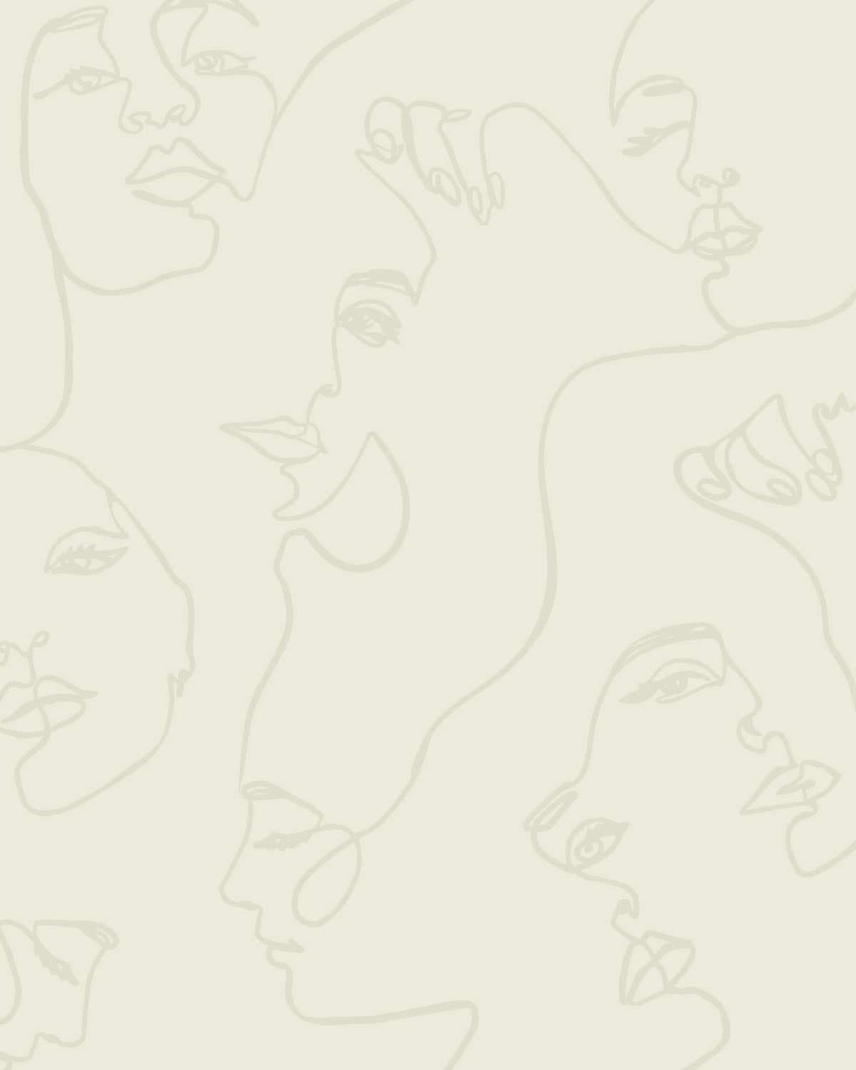 Faces in New Neutral Wallpaper