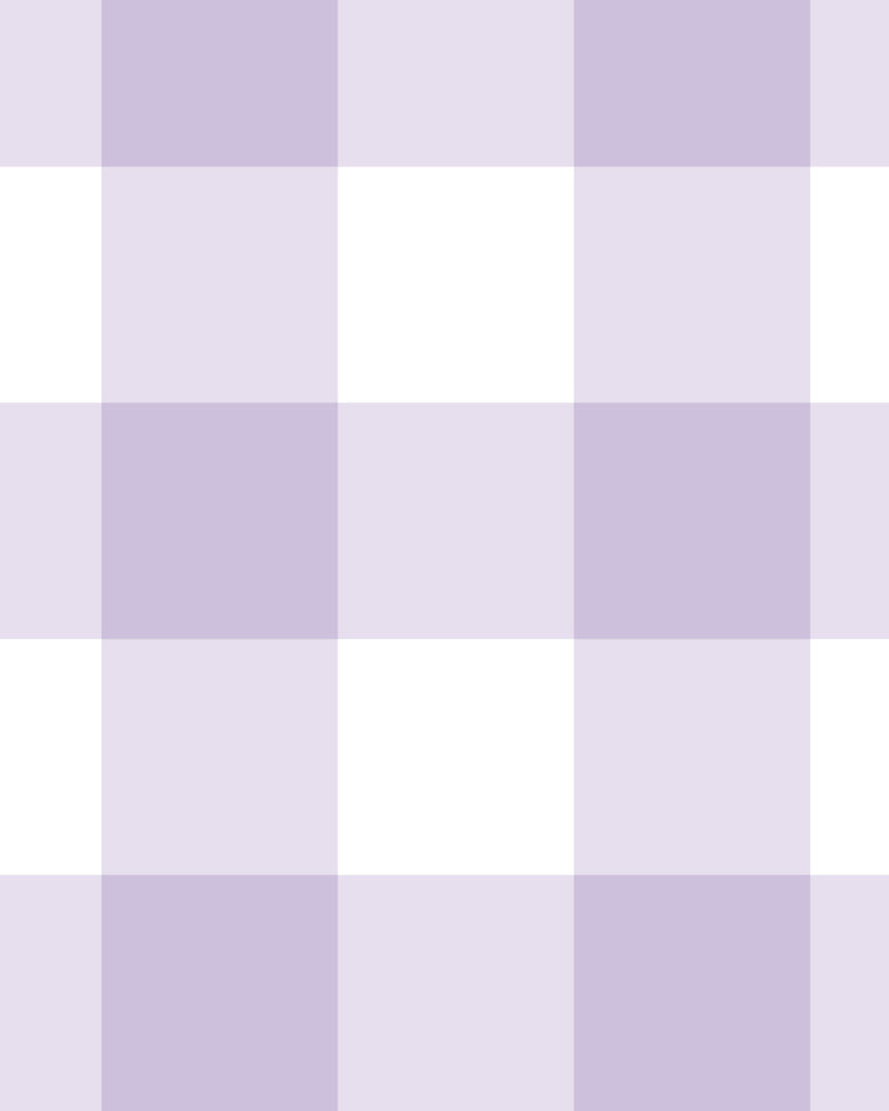 Large Gingham Check Lilac Wallpaper
