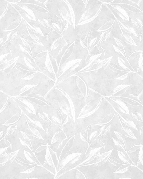 Autumn Leaves Wallpaper in Soft Grey