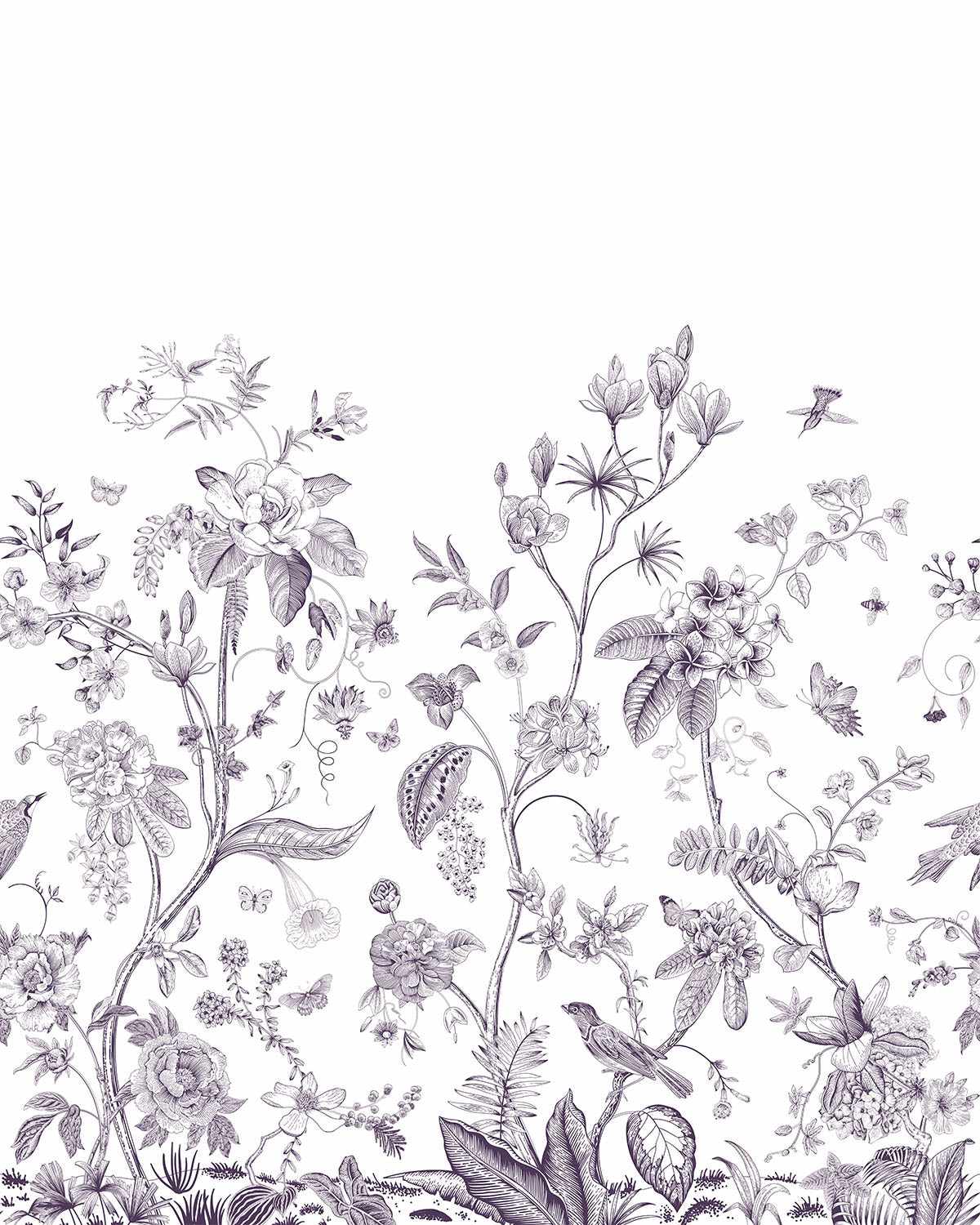 Bloom in Plum Wallpaper