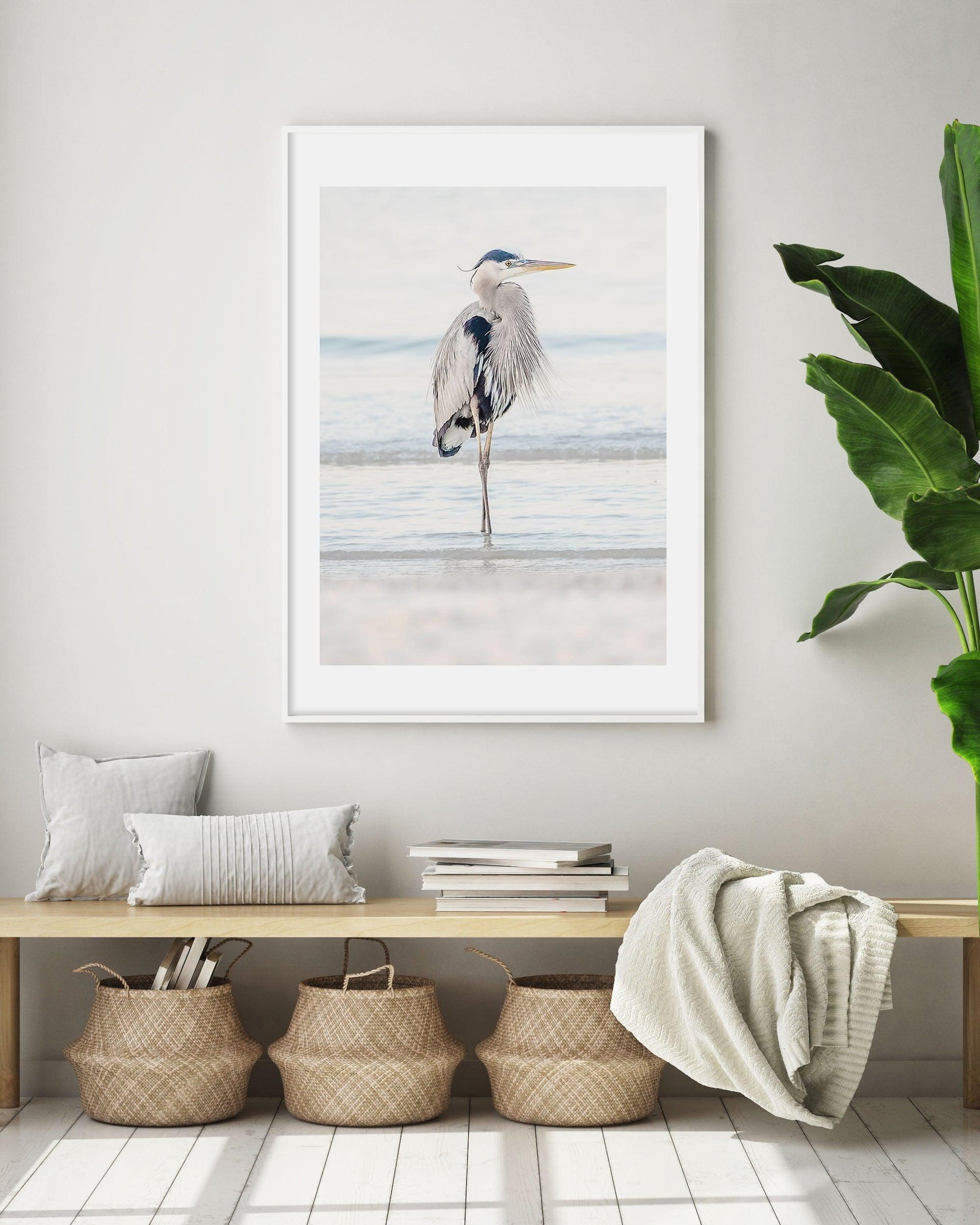 Heron No I Art Print-PRINT-Olive et Oriel-Olive et Oriel-Buy-Australian-Art-Prints-Online-with-Olive-et-Oriel-Your-Artwork-Specialists-Austrailia-Decorate-With-Coastal-Photo-Wall-Art-Prints-From-Our-Beach-House-Artwork-Collection-Fine-Poster-and-Framed-Artwork