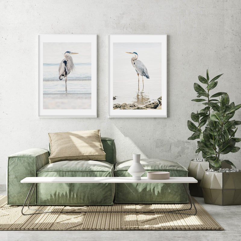 Heron No I Art Print-PRINT-Olive et Oriel-Olive et Oriel-Buy-Australian-Art-Prints-Online-with-Olive-et-Oriel-Your-Artwork-Specialists-Austrailia-Decorate-With-Coastal-Photo-Wall-Art-Prints-From-Our-Beach-House-Artwork-Collection-Fine-Poster-and-Framed-Artwork