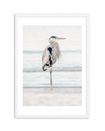Heron No I Art Print-PRINT-Olive et Oriel-Olive et Oriel-A5 | 5.8" x 8.3" | 14.8 x 21cm-White-With White Border-Buy-Australian-Art-Prints-Online-with-Olive-et-Oriel-Your-Artwork-Specialists-Austrailia-Decorate-With-Coastal-Photo-Wall-Art-Prints-From-Our-Beach-House-Artwork-Collection-Fine-Poster-and-Framed-Artwork