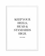 High Standards | Coco Chanel Art Print-PRINT-Olive et Oriel-Olive et Oriel-A5 | 5.8" x 8.3" | 14.8 x 21cm-White-With White Border-Buy-Australian-Art-Prints-Online-with-Olive-et-Oriel-Your-Artwork-Specialists-Austrailia-Decorate-With-Coastal-Photo-Wall-Art-Prints-From-Our-Beach-House-Artwork-Collection-Fine-Poster-and-Framed-Artwork