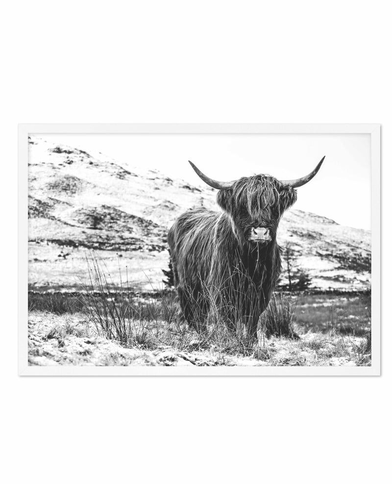 Highlander B&W Art Print-PRINT-Olive et Oriel-Olive et Oriel-A5 | 5.8" x 8.3" | 14.8 x 21cm-White-With White Border-Buy-Australian-Art-Prints-Online-with-Olive-et-Oriel-Your-Artwork-Specialists-Austrailia-Decorate-With-Coastal-Photo-Wall-Art-Prints-From-Our-Beach-House-Artwork-Collection-Fine-Poster-and-Framed-Artwork