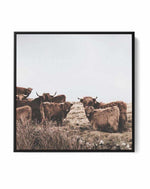 Highlander Herd SQ | Framed Canvas Art Print