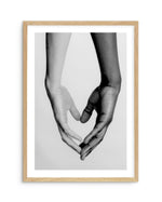 Holding Hands I Art Print-PRINT-Olive et Oriel-Olive et Oriel-A5 | 5.8" x 8.3" | 14.8 x 21cm-Oak-With White Border-Buy-Australian-Art-Prints-Online-with-Olive-et-Oriel-Your-Artwork-Specialists-Austrailia-Decorate-With-Coastal-Photo-Wall-Art-Prints-From-Our-Beach-House-Artwork-Collection-Fine-Poster-and-Framed-Artwork