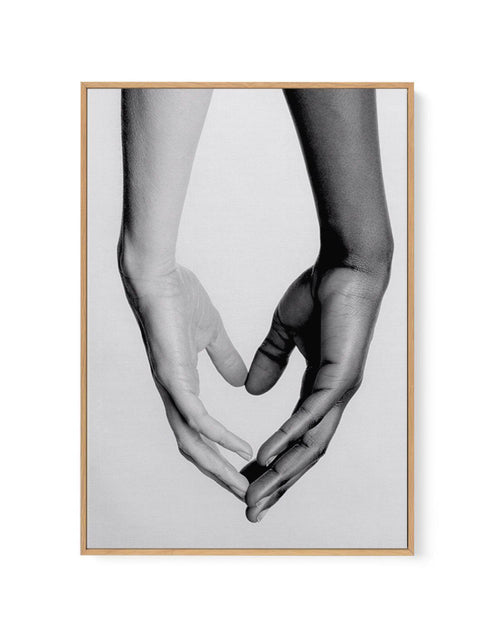 Holding Hands I | Framed Canvas-CANVAS-You can shop wall art online with Olive et Oriel for everything from abstract art to fun kids wall art. Our beautiful modern art prints and canvas art are available from large canvas prints to wall art paintings and our proudly Australian artwork collection offers only the highest quality framed large wall art and canvas art Australia - You can buy fashion photography prints or Hampton print posters and paintings on canvas from Olive et Oriel and have them 