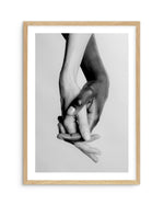 Holding Hands II Art Print-PRINT-Olive et Oriel-Olive et Oriel-A5 | 5.8" x 8.3" | 14.8 x 21cm-Oak-With White Border-Buy-Australian-Art-Prints-Online-with-Olive-et-Oriel-Your-Artwork-Specialists-Austrailia-Decorate-With-Coastal-Photo-Wall-Art-Prints-From-Our-Beach-House-Artwork-Collection-Fine-Poster-and-Framed-Artwork