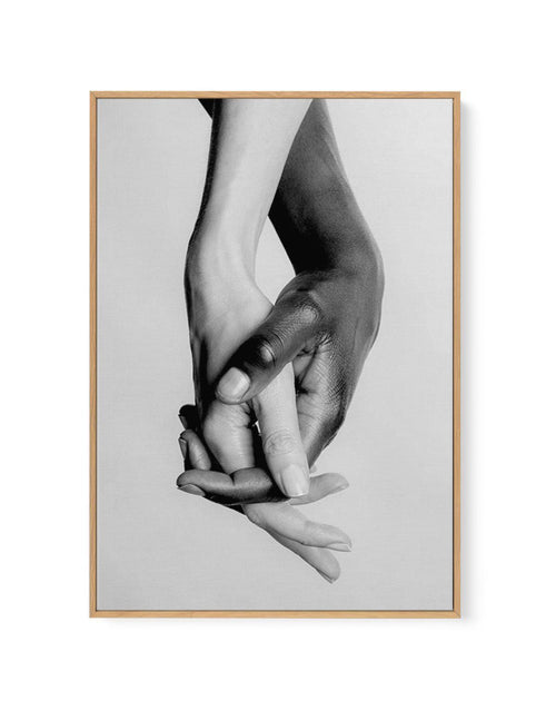 Holding Hands II | Framed Canvas-CANVAS-You can shop wall art online with Olive et Oriel for everything from abstract art to fun kids wall art. Our beautiful modern art prints and canvas art are available from large canvas prints to wall art paintings and our proudly Australian artwork collection offers only the highest quality framed large wall art and canvas art Australia - You can buy fashion photography prints or Hampton print posters and paintings on canvas from Olive et Oriel and have them