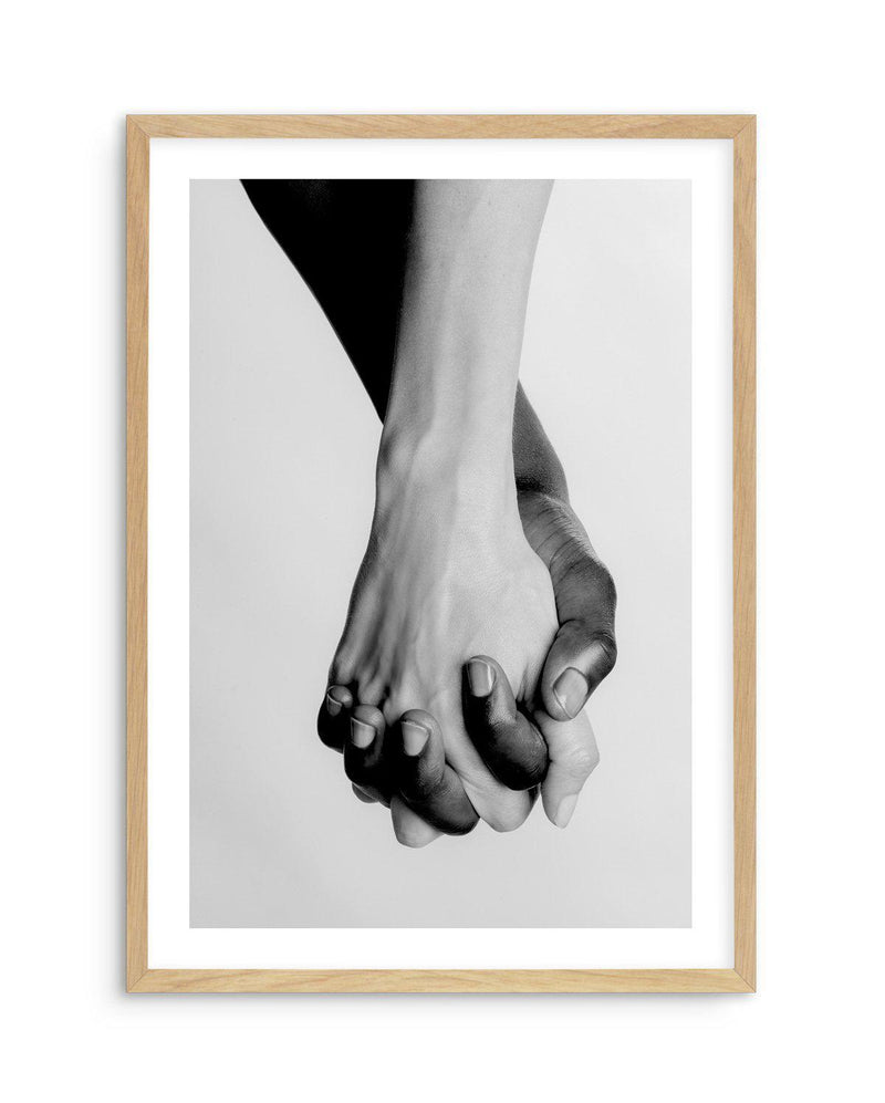 Holding Hands III Art Print-PRINT-Olive et Oriel-Olive et Oriel-A5 | 5.8" x 8.3" | 14.8 x 21cm-Oak-With White Border-Buy-Australian-Art-Prints-Online-with-Olive-et-Oriel-Your-Artwork-Specialists-Austrailia-Decorate-With-Coastal-Photo-Wall-Art-Prints-From-Our-Beach-House-Artwork-Collection-Fine-Poster-and-Framed-Artwork