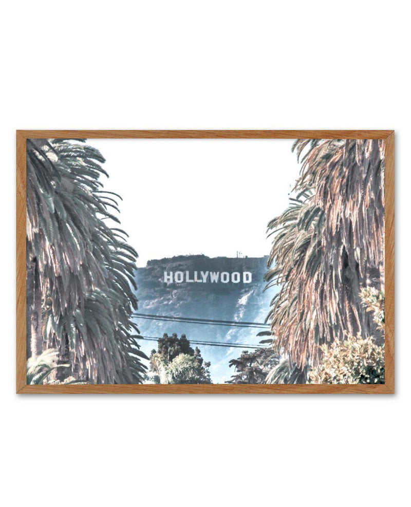 Hollywood Art Print-PRINT-Olive et Oriel-Olive et Oriel-50x70 cm | 19.6" x 27.5"-Walnut-With White Border-Buy-Australian-Art-Prints-Online-with-Olive-et-Oriel-Your-Artwork-Specialists-Austrailia-Decorate-With-Coastal-Photo-Wall-Art-Prints-From-Our-Beach-House-Artwork-Collection-Fine-Poster-and-Framed-Artwork