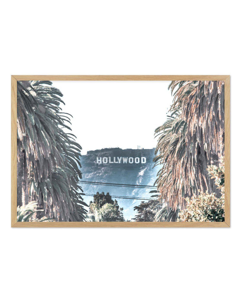 Hollywood Art Print-PRINT-Olive et Oriel-Olive et Oriel-A5 | 5.8" x 8.3" | 14.8 x 21cm-Oak-With White Border-Buy-Australian-Art-Prints-Online-with-Olive-et-Oriel-Your-Artwork-Specialists-Austrailia-Decorate-With-Coastal-Photo-Wall-Art-Prints-From-Our-Beach-House-Artwork-Collection-Fine-Poster-and-Framed-Artwork