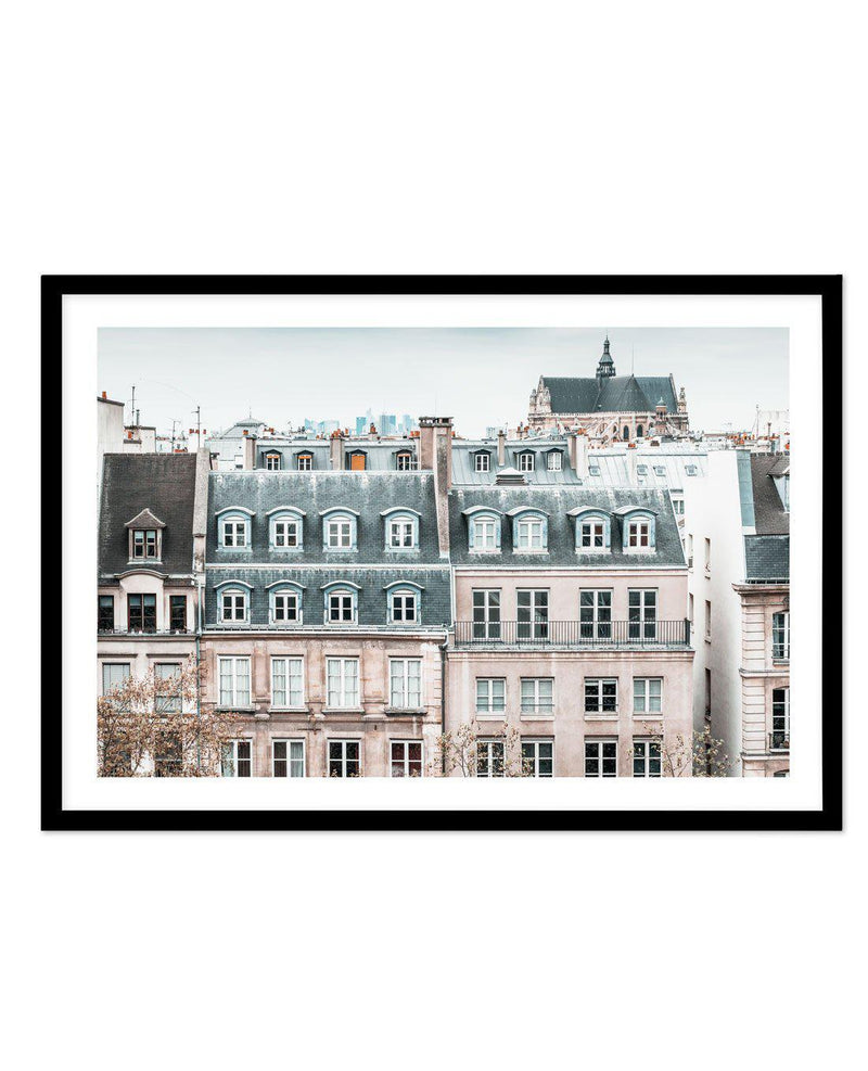 Homes of Paris Art Print-PRINT-Olive et Oriel-Olive et Oriel-A5 | 5.8" x 8.3" | 14.8 x 21cm-Black-With White Border-Buy-Australian-Art-Prints-Online-with-Olive-et-Oriel-Your-Artwork-Specialists-Austrailia-Decorate-With-Coastal-Photo-Wall-Art-Prints-From-Our-Beach-House-Artwork-Collection-Fine-Poster-and-Framed-Artwork