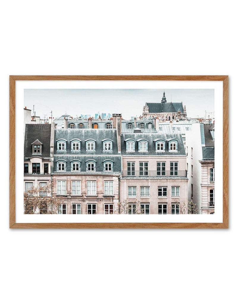 Homes of Paris Art Print-PRINT-Olive et Oriel-Olive et Oriel-50x70 cm | 19.6" x 27.5"-Walnut-With White Border-Buy-Australian-Art-Prints-Online-with-Olive-et-Oriel-Your-Artwork-Specialists-Austrailia-Decorate-With-Coastal-Photo-Wall-Art-Prints-From-Our-Beach-House-Artwork-Collection-Fine-Poster-and-Framed-Artwork
