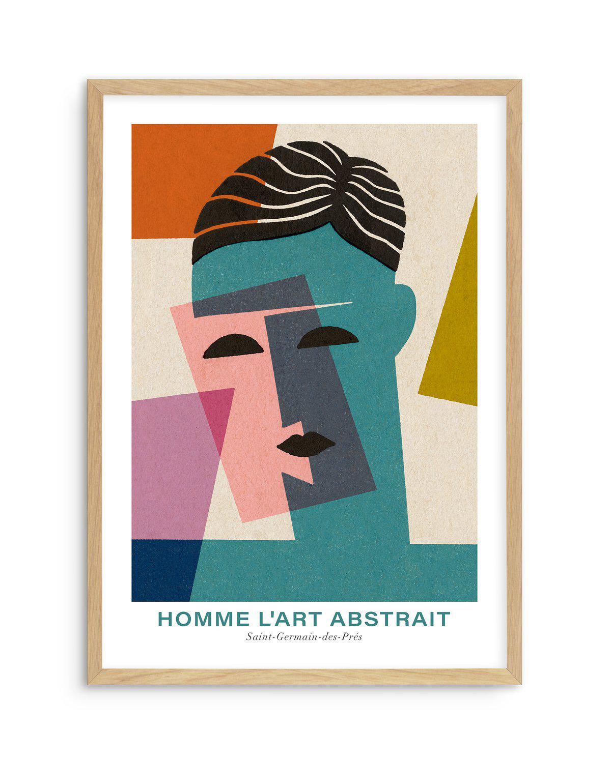 Homme L'art Abstrait Art Print-PRINT-Olive et Oriel-Olive et Oriel-A5 | 5.8" x 8.3" | 14.8 x 21cm-Oak-With White Border-Buy-Australian-Art-Prints-Online-with-Olive-et-Oriel-Your-Artwork-Specialists-Austrailia-Decorate-With-Coastal-Photo-Wall-Art-Prints-From-Our-Beach-House-Artwork-Collection-Fine-Poster-and-Framed-Artwork