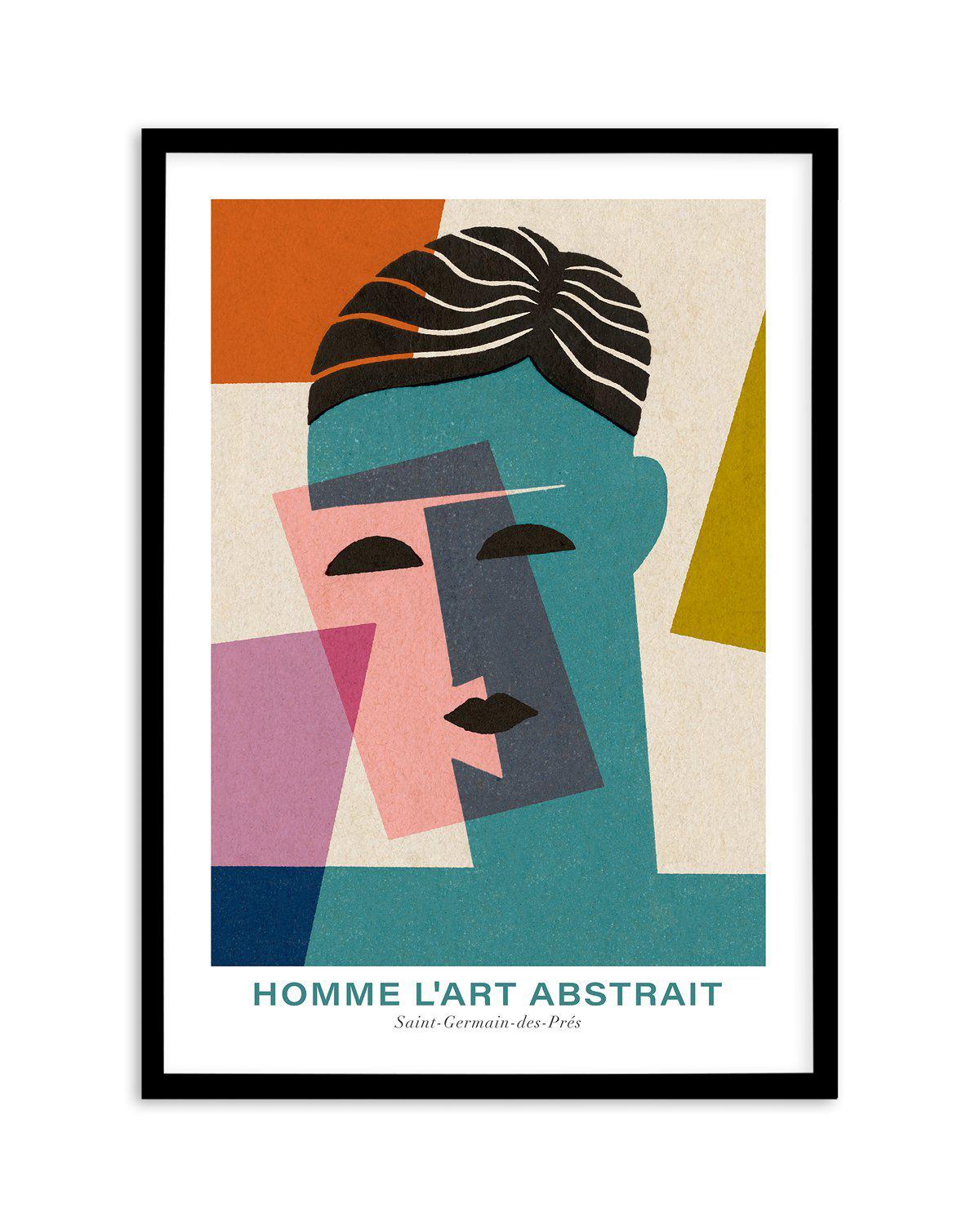 Homme L'art Abstrait Art Print-PRINT-Olive et Oriel-Olive et Oriel-A5 | 5.8" x 8.3" | 14.8 x 21cm-Black-With White Border-Buy-Australian-Art-Prints-Online-with-Olive-et-Oriel-Your-Artwork-Specialists-Austrailia-Decorate-With-Coastal-Photo-Wall-Art-Prints-From-Our-Beach-House-Artwork-Collection-Fine-Poster-and-Framed-Artwork