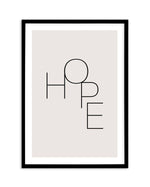 Hope Art Print-PRINT-Olive et Oriel-Olive et Oriel-A5 | 5.8" x 8.3" | 14.8 x 21cm-Black-With White Border-Buy-Australian-Art-Prints-Online-with-Olive-et-Oriel-Your-Artwork-Specialists-Austrailia-Decorate-With-Coastal-Photo-Wall-Art-Prints-From-Our-Beach-House-Artwork-Collection-Fine-Poster-and-Framed-Artwork