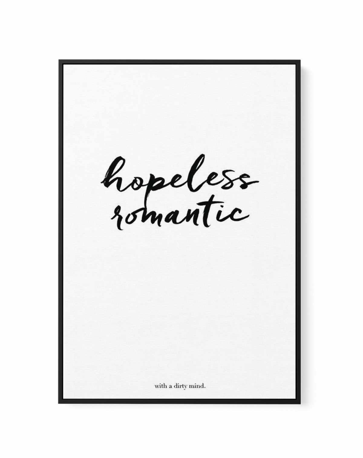 Hopeless Romantic | Framed Canvas-CANVAS-You can shop wall art online with Olive et Oriel for everything from abstract art to fun kids wall art. Our beautiful modern art prints and canvas art are available from large canvas prints to wall art paintings and our proudly Australian artwork collection offers only the highest quality framed large wall art and canvas art Australia - You can buy fashion photography prints or Hampton print posters and paintings on canvas from Olive et Oriel and have the