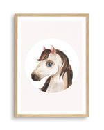 Horse Art Print-PRINT-Olive et Oriel-Olive et Oriel-A5 | 5.8" x 8.3" | 14.8 x 21cm-Oak-With White Border-Buy-Australian-Art-Prints-Online-with-Olive-et-Oriel-Your-Artwork-Specialists-Austrailia-Decorate-With-Coastal-Photo-Wall-Art-Prints-From-Our-Beach-House-Artwork-Collection-Fine-Poster-and-Framed-Artwork
