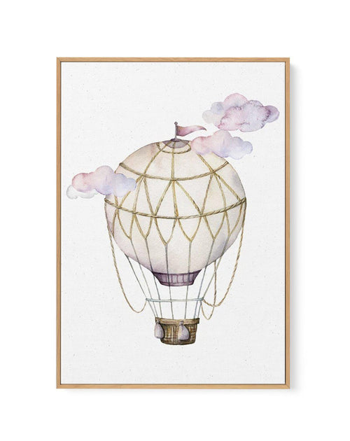 Hot Air Balloon | Pink | Framed Canvas-CANVAS-You can shop wall art online with Olive et Oriel for everything from abstract art to fun kids wall art. Our beautiful modern art prints and canvas art are available from large canvas prints to wall art paintings and our proudly Australian artwork collection offers only the highest quality framed large wall art and canvas art Australia - You can buy fashion photography prints or Hampton print posters and paintings on canvas from Olive et Oriel and hav