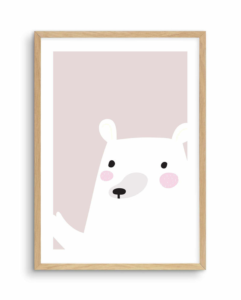 Howdy Bear Art Print-PRINT-Olive et Oriel-Olive et Oriel-A5 | 5.8" x 8.3" | 14.8 x 21cm-Oak-With White Border-Buy-Australian-Art-Prints-Online-with-Olive-et-Oriel-Your-Artwork-Specialists-Austrailia-Decorate-With-Coastal-Photo-Wall-Art-Prints-From-Our-Beach-House-Artwork-Collection-Fine-Poster-and-Framed-Artwork