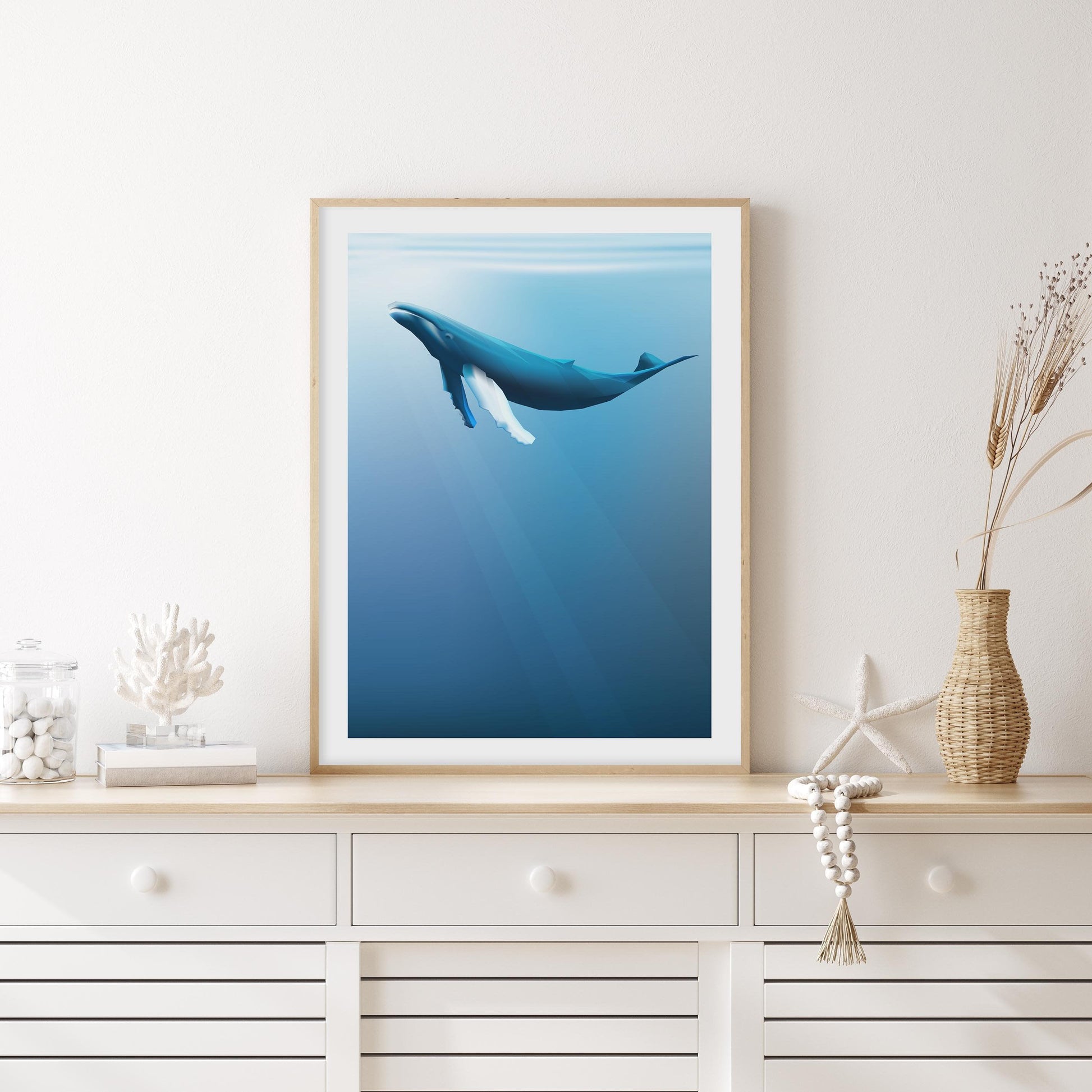 Humpback | Graphic Whales Collection Art Print-PRINT-Olive et Oriel-Olive et Oriel-Buy-Australian-Art-Prints-Online-with-Olive-et-Oriel-Your-Artwork-Specialists-Austrailia-Decorate-With-Coastal-Photo-Wall-Art-Prints-From-Our-Beach-House-Artwork-Collection-Fine-Poster-and-Framed-Artwork