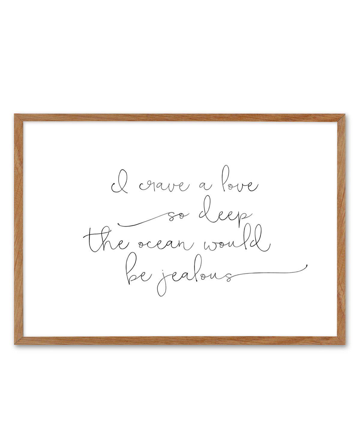 I Crave A Love Art Print-PRINT-Olive et Oriel-Olive et Oriel-50x70 cm | 19.6" x 27.5"-Walnut-With White Border-Buy-Australian-Art-Prints-Online-with-Olive-et-Oriel-Your-Artwork-Specialists-Austrailia-Decorate-With-Coastal-Photo-Wall-Art-Prints-From-Our-Beach-House-Artwork-Collection-Fine-Poster-and-Framed-Artwork