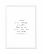 I Know What I Bring Art Print-PRINT-Olive et Oriel-Olive et Oriel-A5 | 5.8" x 8.3" | 14.8 x 21cm-White-With White Border-Buy-Australian-Art-Prints-Online-with-Olive-et-Oriel-Your-Artwork-Specialists-Austrailia-Decorate-With-Coastal-Photo-Wall-Art-Prints-From-Our-Beach-House-Artwork-Collection-Fine-Poster-and-Framed-Artwork