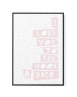 I Love You To Moon + Back | 3 Colour Options | Framed Canvas-CANVAS-You can shop wall art online with Olive et Oriel for everything from abstract art to fun kids wall art. Our beautiful modern art prints and canvas art are available from large canvas prints to wall art paintings and our proudly Australian artwork collection offers only the highest quality framed large wall art and canvas art Australia - You can buy fashion photography prints or Hampton print posters and paintings on canvas from 