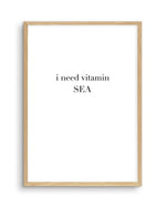 I Need Vitamin Sea Art Print-PRINT-Olive et Oriel-Olive et Oriel-A4 | 8.3" x 11.7" | 21 x 29.7cm-Oak-With White Border-Buy-Australian-Art-Prints-Online-with-Olive-et-Oriel-Your-Artwork-Specialists-Austrailia-Decorate-With-Coastal-Photo-Wall-Art-Prints-From-Our-Beach-House-Artwork-Collection-Fine-Poster-and-Framed-Artwork