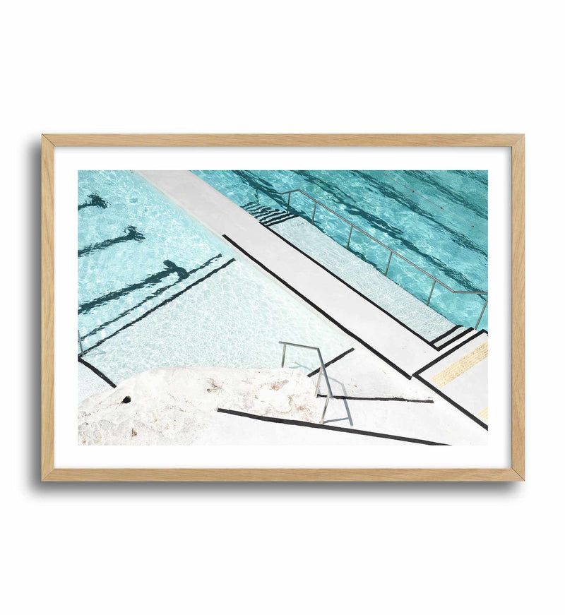 Icebergs Strips Art Print-PRINT-Olive et Oriel-Olive et Oriel-A4 | 8.3" x 11.7" | 21 x 29.7cm-Oak-With White Border-Buy-Australian-Art-Prints-Online-with-Olive-et-Oriel-Your-Artwork-Specialists-Austrailia-Decorate-With-Coastal-Photo-Wall-Art-Prints-From-Our-Beach-House-Artwork-Collection-Fine-Poster-and-Framed-Artwork