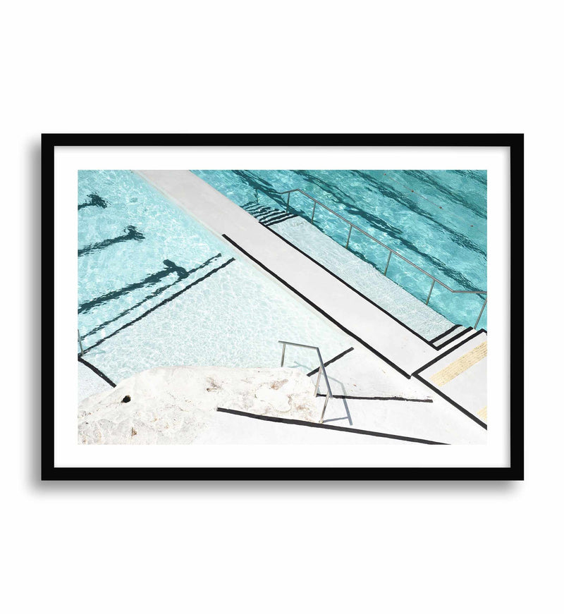 Icebergs Strips Art Print-PRINT-Olive et Oriel-Olive et Oriel-A4 | 8.3" x 11.7" | 21 x 29.7cm-Black-With White Border-Buy-Australian-Art-Prints-Online-with-Olive-et-Oriel-Your-Artwork-Specialists-Austrailia-Decorate-With-Coastal-Photo-Wall-Art-Prints-From-Our-Beach-House-Artwork-Collection-Fine-Poster-and-Framed-Artwork
