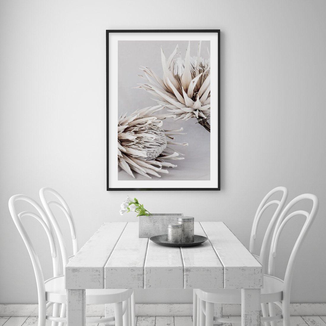 Iced Protea I Art Print-PRINT-Olive et Oriel-Olive et Oriel-Buy-Australian-Art-Prints-Online-with-Olive-et-Oriel-Your-Artwork-Specialists-Austrailia-Decorate-With-Coastal-Photo-Wall-Art-Prints-From-Our-Beach-House-Artwork-Collection-Fine-Poster-and-Framed-Artwork