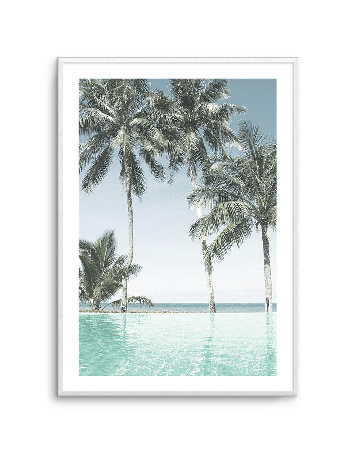 SHOP Palm Trees & Pool Tropical Photo Art Print Framed in Australia ...