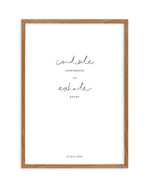Inhale Confidence Exhale Doubt Art Print-PRINT-Olive et Oriel-Olive et Oriel-50x70 cm | 19.6" x 27.5"-Walnut-With White Border-Buy-Australian-Art-Prints-Online-with-Olive-et-Oriel-Your-Artwork-Specialists-Austrailia-Decorate-With-Coastal-Photo-Wall-Art-Prints-From-Our-Beach-House-Artwork-Collection-Fine-Poster-and-Framed-Artwork