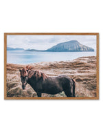Island Horse Art Print-PRINT-Olive et Oriel-Olive et Oriel-50x70 cm | 19.6" x 27.5"-Walnut-With White Border-Buy-Australian-Art-Prints-Online-with-Olive-et-Oriel-Your-Artwork-Specialists-Austrailia-Decorate-With-Coastal-Photo-Wall-Art-Prints-From-Our-Beach-House-Artwork-Collection-Fine-Poster-and-Framed-Artwork