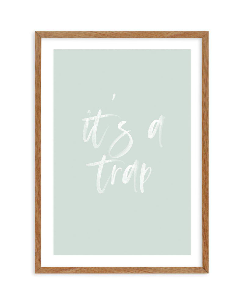 It's A Trap | 3 Colours Options Art Print-PRINT-Olive et Oriel-Olive et Oriel | Art Prints & Posters Online-Blush-40x50 cm | 15.7" x 19.7"-Walnut-Buy-Australian-Art-Prints-Online-with-Olive-et-Oriel-Your-Artwork-Specialists-Austrailia-Decorate-With-Coastal-Photo-Wall-Art-Prints-From-Our-Beach-House-Artwork-Collection-Fine-Poster-and-Framed-Artwork