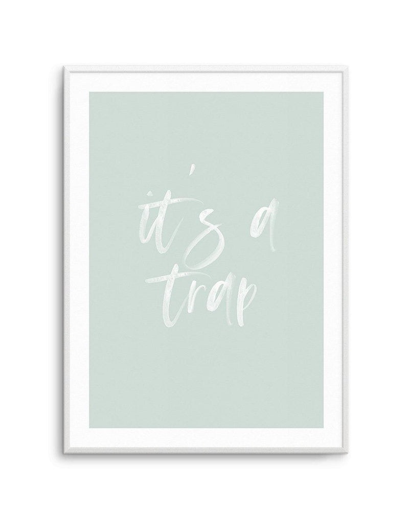 It's A Trap | 3 Colours Options Art Print-PRINT-Olive et Oriel-Olive et Oriel | Art Prints & Posters Online-Blush-A2 (42cm x 59.4cm | 23.4" x 16.5" | 420mm x 594mm)-Unframed Art Print-Buy-Australian-Art-Prints-Online-with-Olive-et-Oriel-Your-Artwork-Specialists-Austrailia-Decorate-With-Coastal-Photo-Wall-Art-Prints-From-Our-Beach-House-Artwork-Collection-Fine-Poster-and-Framed-Artwork