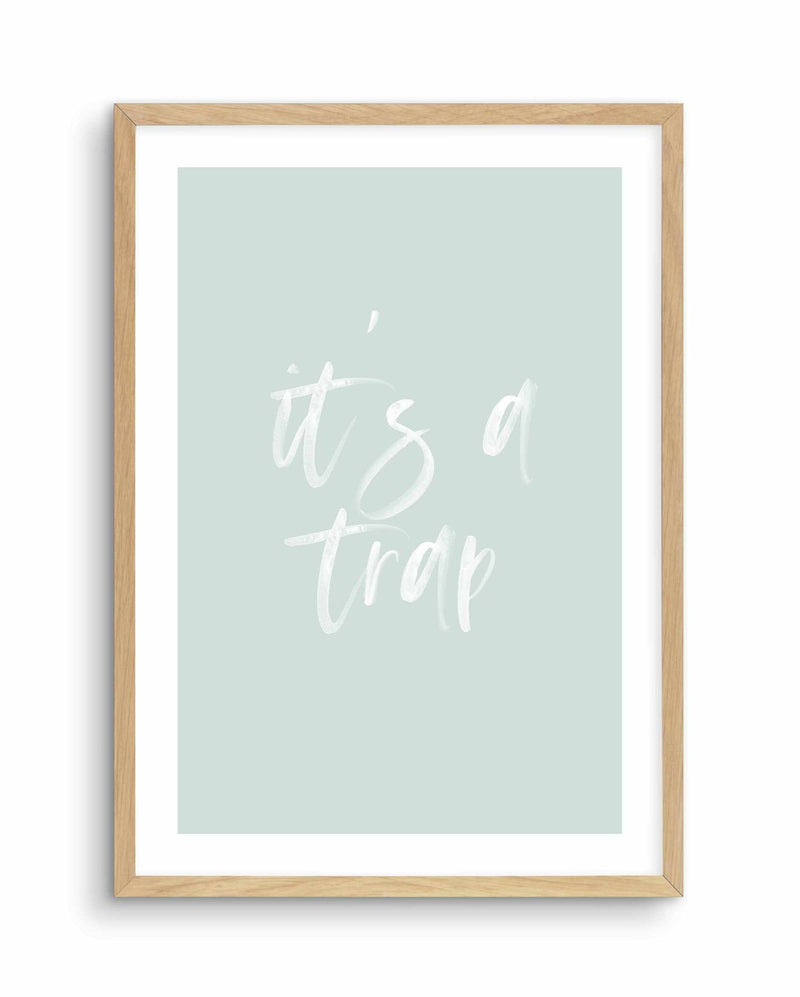 It's A Trap | 3 Colours Options Art Print-PRINT-Olive et Oriel-Olive et Oriel | Art Prints & Posters Online-Blush-A2 (42cm x 59.4cm | 23.4" x 16.5" | 420mm x 594mm)-Oak-Buy-Australian-Art-Prints-Online-with-Olive-et-Oriel-Your-Artwork-Specialists-Austrailia-Decorate-With-Coastal-Photo-Wall-Art-Prints-From-Our-Beach-House-Artwork-Collection-Fine-Poster-and-Framed-Artwork