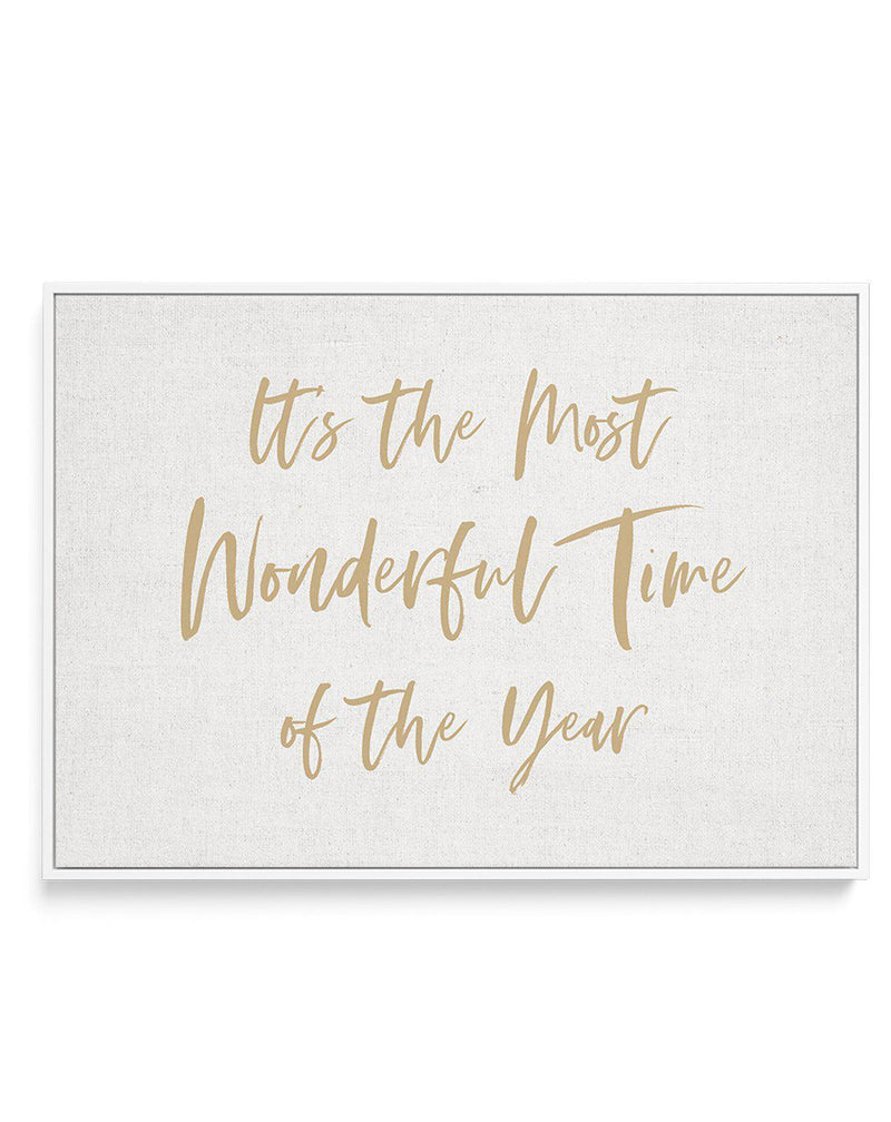 It's the Most Wonderful Time of the Year | Framed Canvas-CANVAS-You can shop wall art online with Olive et Oriel for everything from abstract art to fun kids wall art. Our beautiful modern art prints and canvas art are available from large canvas prints to wall art paintings and our proudly Australian artwork collection offers only the highest quality framed large wall art and canvas art Australia - You can buy fashion photography prints or Hampton print posters and paintings on canvas from Oliv
