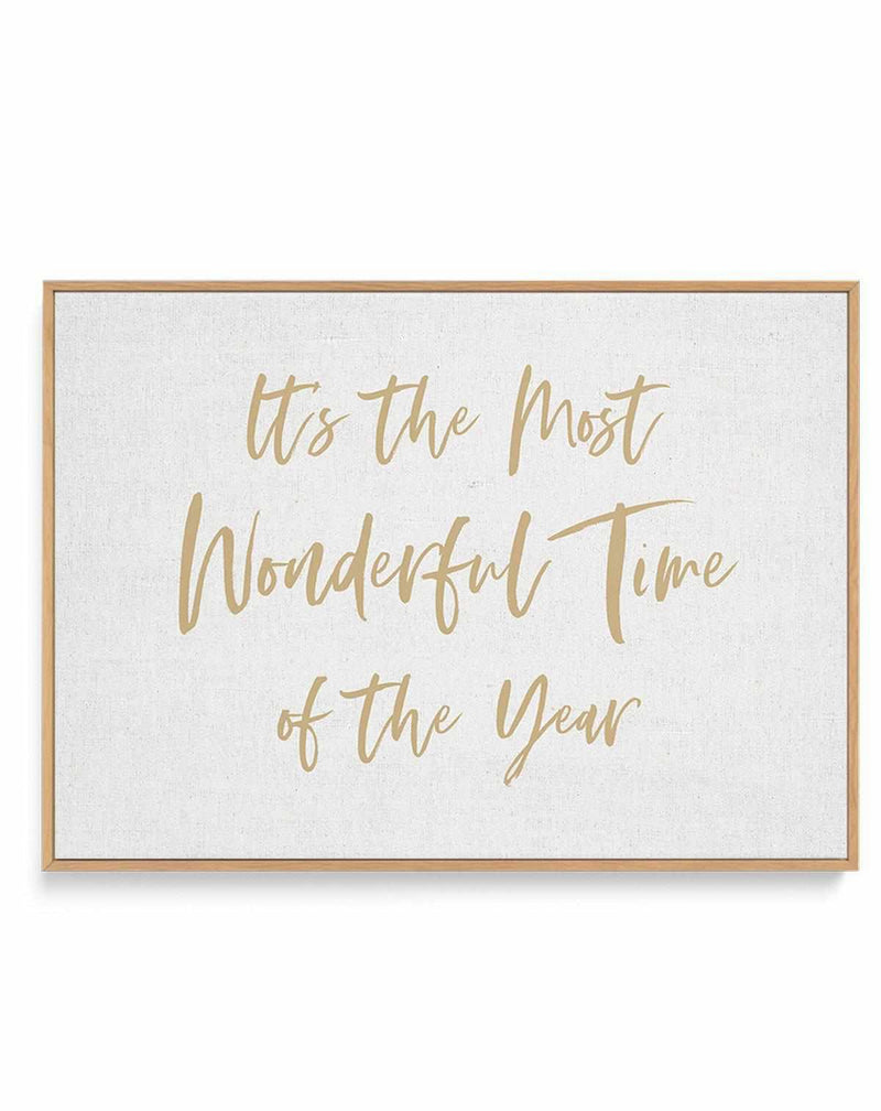 It's the Most Wonderful Time of the Year | Framed Canvas Art Print
