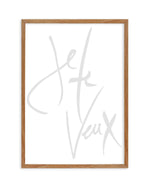 Je Te Veux (I Want You) Art Print-PRINT-Olive et Oriel-Olive et Oriel-50x70 cm | 19.6" x 27.5"-Walnut-With White Border-Buy-Australian-Art-Prints-Online-with-Olive-et-Oriel-Your-Artwork-Specialists-Austrailia-Decorate-With-Coastal-Photo-Wall-Art-Prints-From-Our-Beach-House-Artwork-Collection-Fine-Poster-and-Framed-Artwork