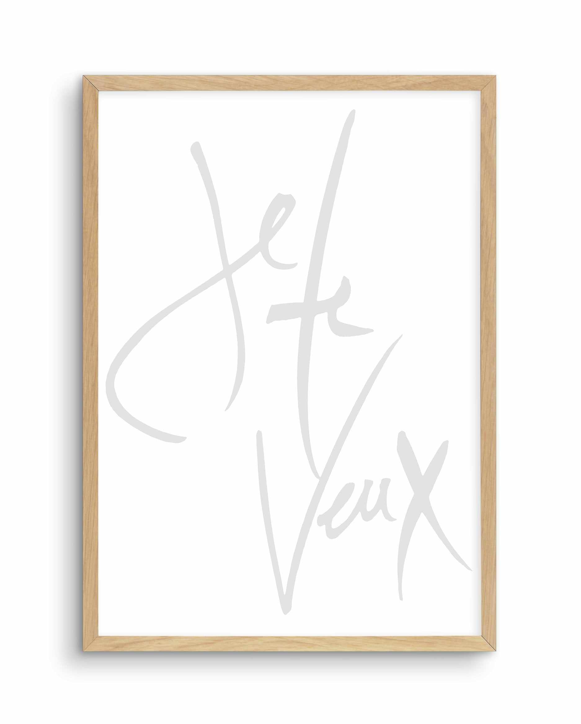 Je Te Veux (I Want You) Art Print-PRINT-Olive et Oriel-Olive et Oriel-A5 | 5.8" x 8.3" | 14.8 x 21cm-Oak-With White Border-Buy-Australian-Art-Prints-Online-with-Olive-et-Oriel-Your-Artwork-Specialists-Austrailia-Decorate-With-Coastal-Photo-Wall-Art-Prints-From-Our-Beach-House-Artwork-Collection-Fine-Poster-and-Framed-Artwork